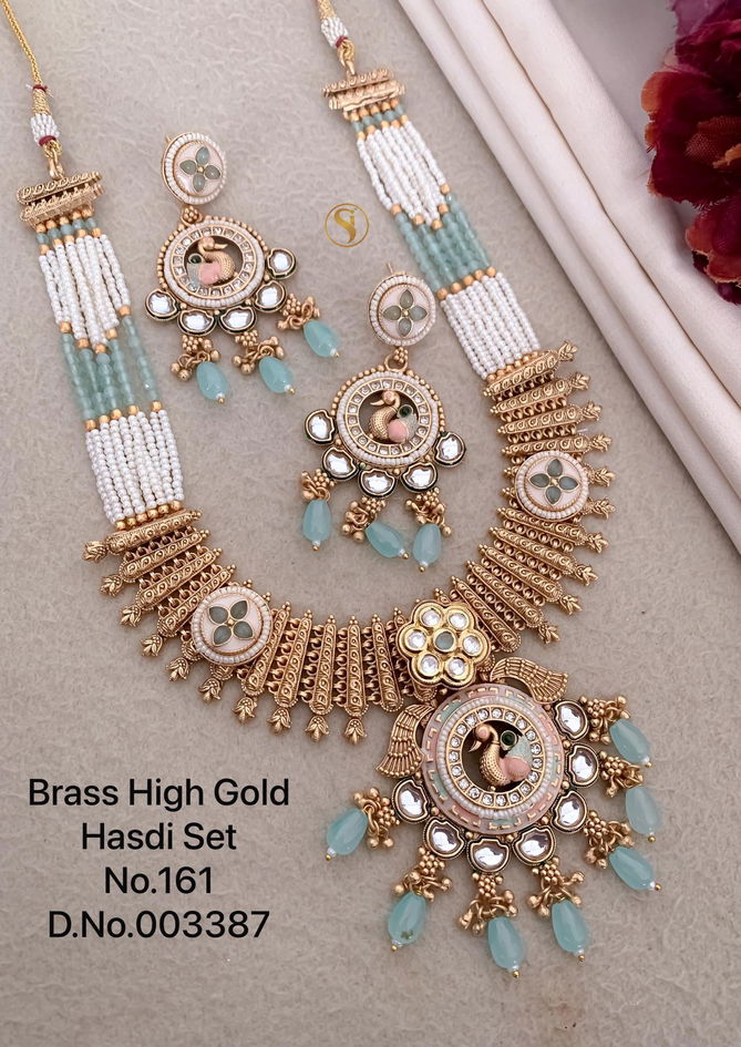 3387 BH Brass High Gold Bridal Hasadi Set Wholesale Shop In Surat
